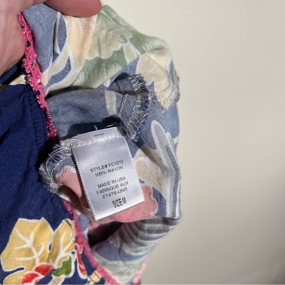 Lux Rayon Floral Bird Print Skirt - Picture 3 of 9